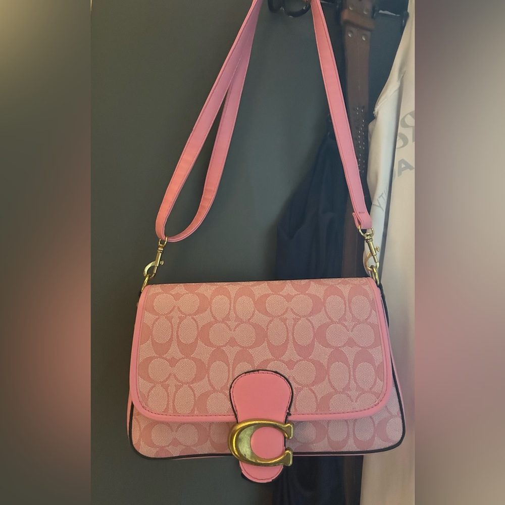 Pink Coach Shoulder Bag